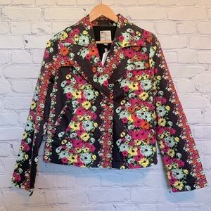 Anthropologie Tulle black Floral jacket XS new with tags